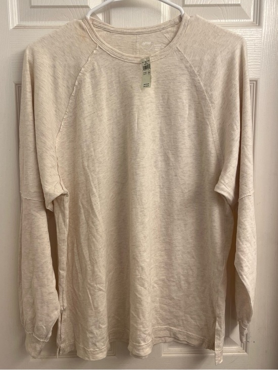 aerie Tops - aerie Lightweight Crewneck Long Sleeve in Soft Beige